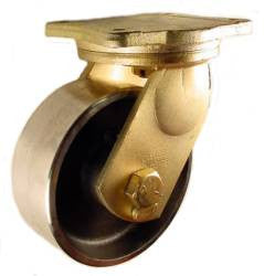Heavy-Duty Steel Casters with 6-1/4" x 7-1/2" Mounting Top Plate