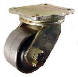 Heavy Duty Steel Plate Casters with an overall height 8-1/2"