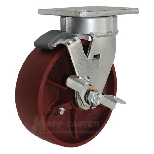 Heavy Duty Steel Plate Casters with an overall height 7-1/2"