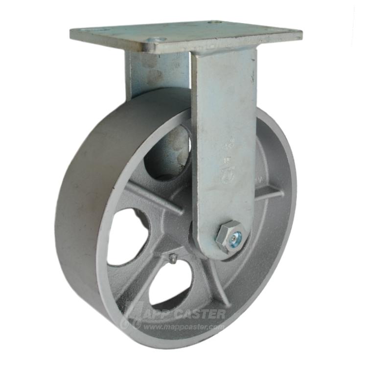 Heavy-Duty Steel Casters with 5-1/4" x 7-1/4" Mounting Top Plate