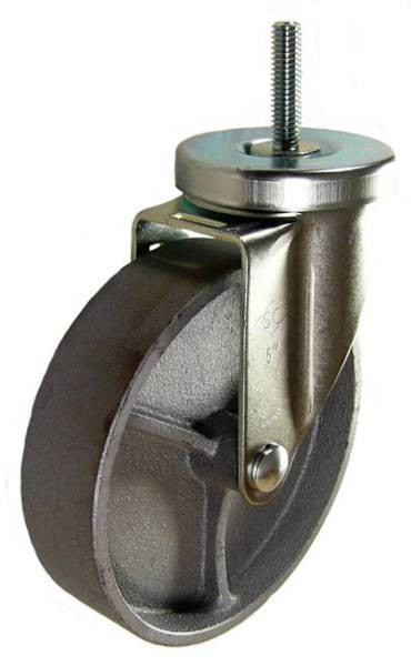 5" Steel Threaded Stem Casters - Light Duty