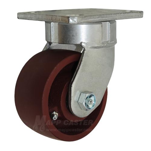 Heavy-Duty Steel Casters with 4" x 4-1/2" Mounting Top Plate