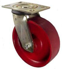 Heavy-Duty Steel Casters with 4-1/2" x 6-1/4" Mounting Top Plate