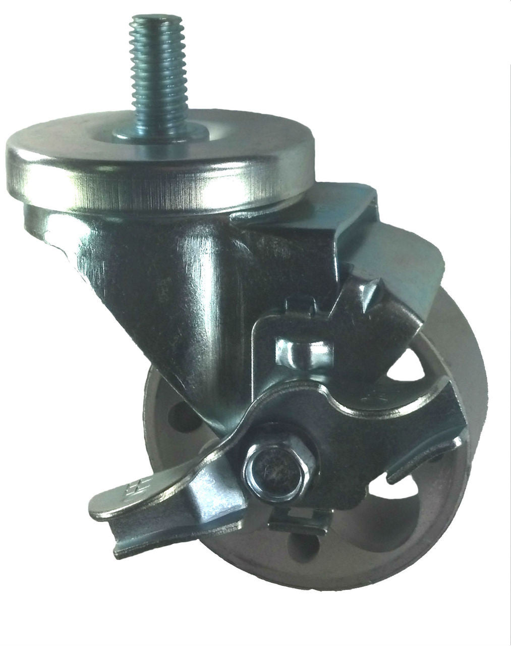 Heavy Duty Steel Stem Casters with an overall height 4"