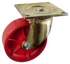 Heavy Duty Steel Plate Casters with an overall height 7-3/8"