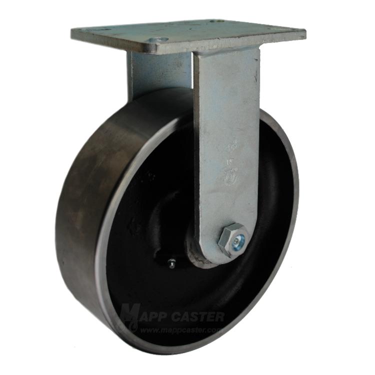 Heavy Duty Steel Plate Casters with an overall height 12-1/2"