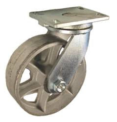 Heavy Duty Steel Plate Casters with an overall height 10-1/8"