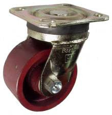 Heavy Duty Steel Plate Casters with an overall height 5-5/8"
