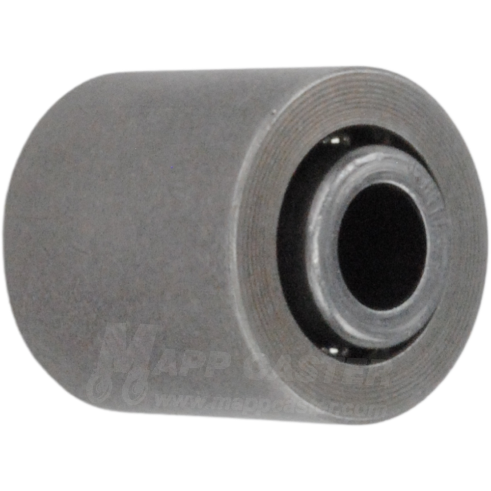 1-1/8" x 1-1/8" Steel Mini-Rail Roller Wheel w/ Ball Bearings - 500 Lbs Capacity Part # 4B125024