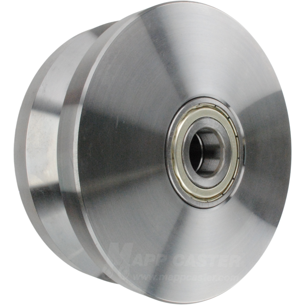 125mm x 50mm (4.92" x 1.96") Solid Steel V-Groove Wheel - 2,640 Lbs Capacity Part # EDSPK 125K