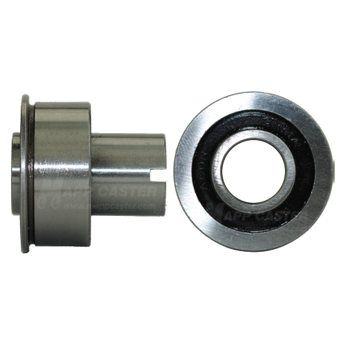 Maintenance free ball bearings with a 1/2 inch inner diameter, designed for 2 inch wide caster wheels 