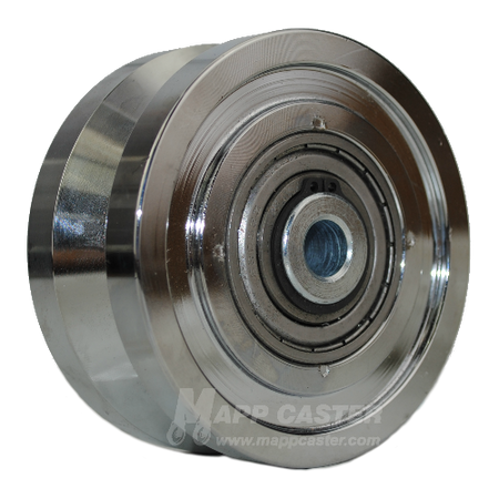 4" x 1-3/4" V-Groove Solid Steel Wheel - Part # PAH108