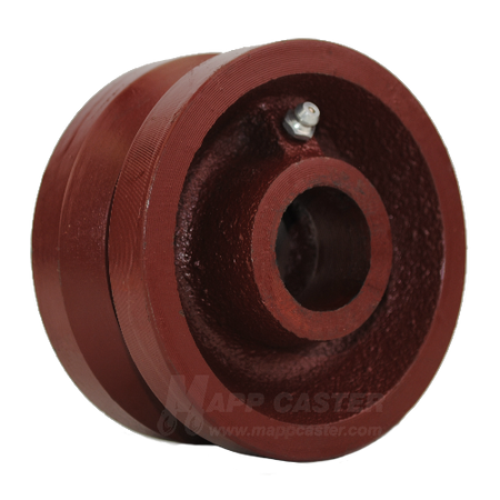 4" x 2" V-Groove Ductile Steel Wheel - Part # QVGR4M0