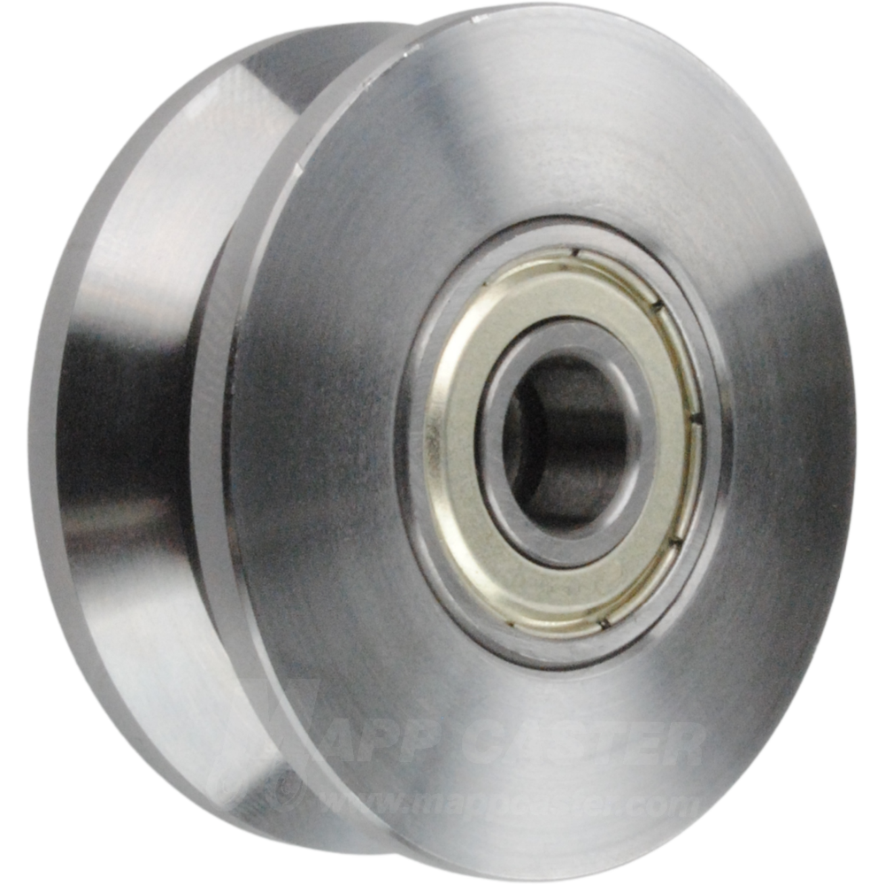 50mm x 18mm (1.96" x .7") Solid Steel V-Groove Wheel Part # HAC300D50