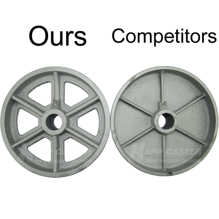 5" x 2" Cast Iron Wheel Rigid Brake Caster - 1,200 Lbs Capacity 146CIRB520RB COMPARISON
