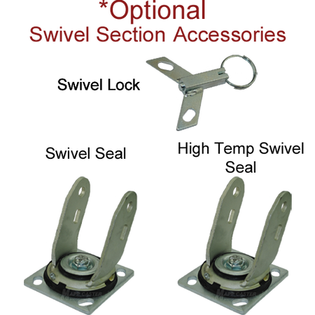 5" x 2" Ductile Steel Wheel Swivel Brake Caster - 1250 Lbs Capacity 146DUCT520SB SWIVEL SECTION ACCESSORIES 