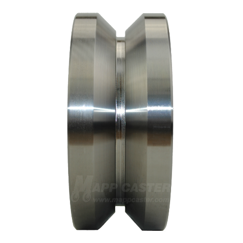 5" x 2" (125mm x 50mm) V-Groove Solid Steel Wheel - Part # EDSPK 125K Front