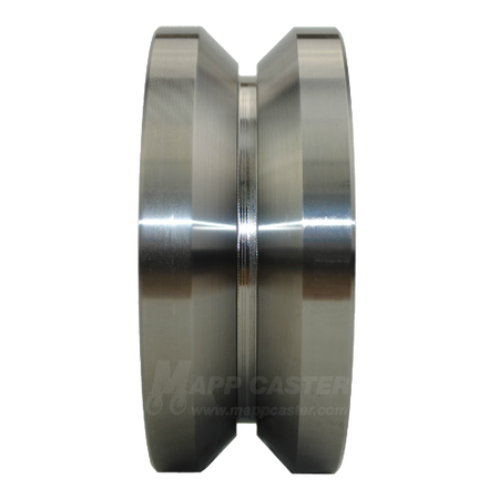 5" x 2" (125mm x 50mm) V-Groove Solid Steel Wheel - Part # EDSPK 125K Front