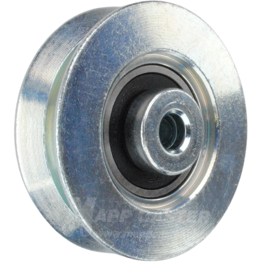60mm x 17mm (2.36" x .67") Solid Steel V-Groove Wheel w/ Ball Bearings - 220 Lbs Capacity Part # H306Y-60