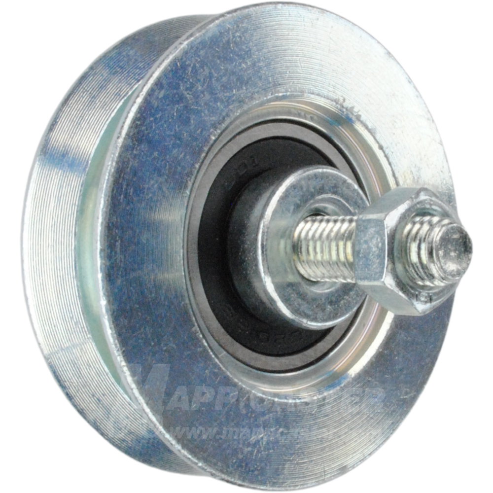 60mm x 17mm (2.36" x .67") Solid Steel V-Groove Wheel w/ Ball Bearings - 220 Lbs Capacity Part # H306Y-60