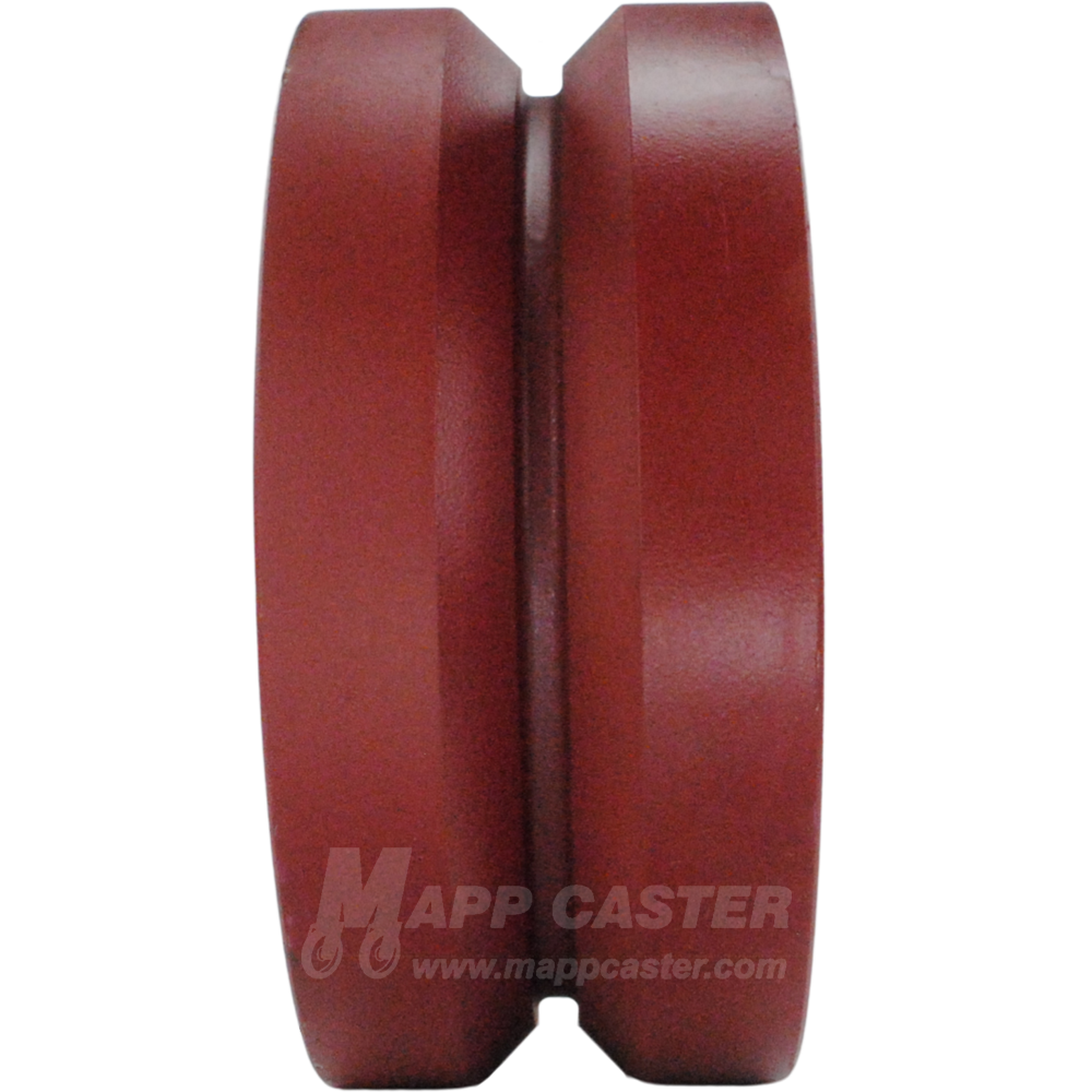 6" x 2-1/2" Ductile Steel V-Groove Wheel - 3,500 Lbs Capacity Part # LVG625