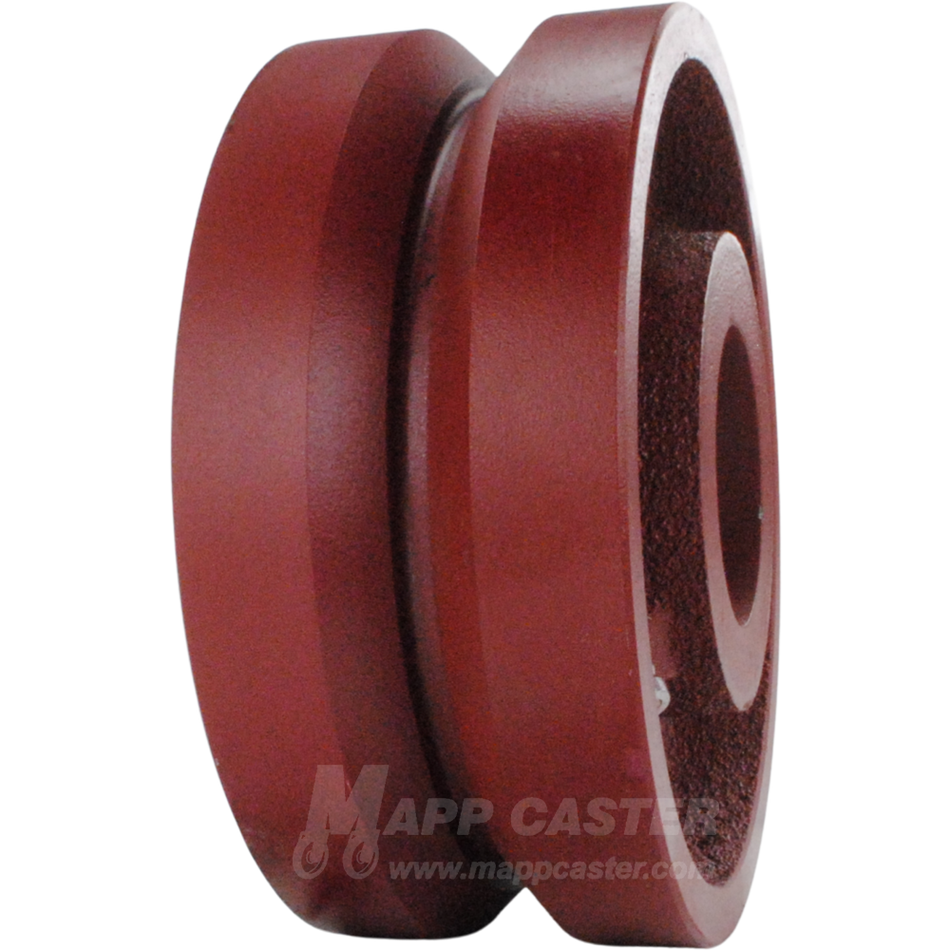6" x 2-1/2" Ductile Steel V-Groove Wheel - 3,500 Lbs Capacity Part # LVG625