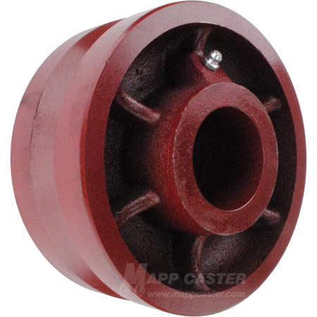 6" x 2-1/2" Ductile Steel V-Groove Wheel - 3,500 Lbs Capacity Part # LDVG625