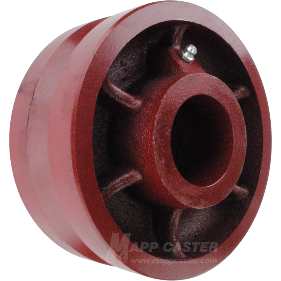 6" x 2-1/2" Ductile Steel V-Groove Wheel - 3,500 Lbs Capacity Part # LDVG625