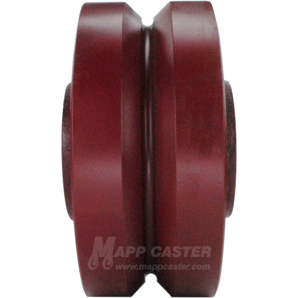 6" x 2-1/2" Ductile Steel V-Groove Wheel - 3,500 Lbs Capacity Part # LDVG625