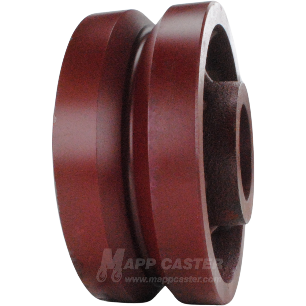 6" x 2-1/2" Ductile Steel V-Groove Wheel - 3,500 Lbs Capacity Part # LDVG625