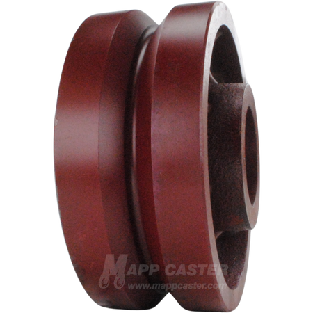 6" x 2-1/2" Ductile Steel V-Groove Wheel - 3,500 Lbs Capacity Part # LDVG625