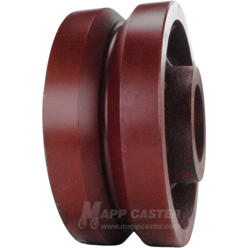 6" x 2-1/2" Ductile Steel V-Groove Wheel - 3,500 Lbs Capacity Part # LDVG625