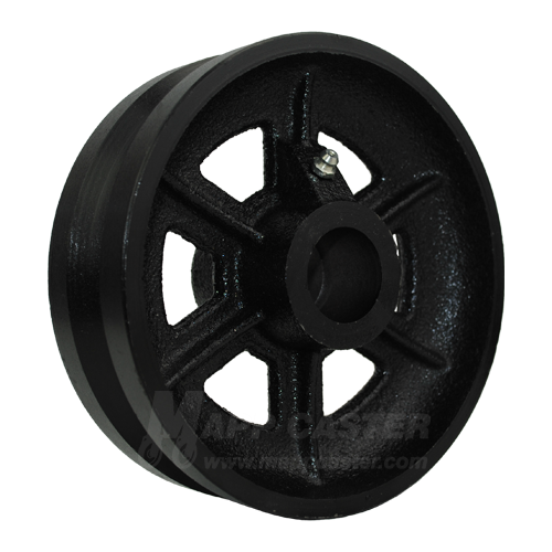 6" x 2" V-Groove Cast Iron Wheel - Part # QVGR6M0