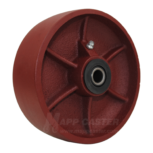 6" x 2" Ductile Steel Caster Wheel with Bearings - Part # LDS620