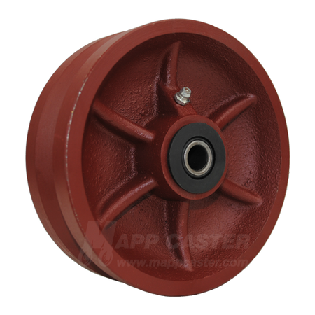 LDV60JT84 | 6" x 2" V-Groove Ductile Steel Wheel with Bearings