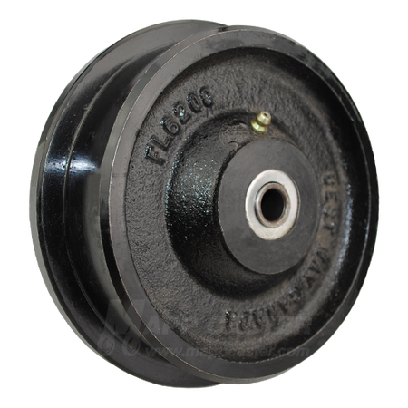6" x 2" Flanged Ductile Steel Wheel - 2,000 Lbs Capacity