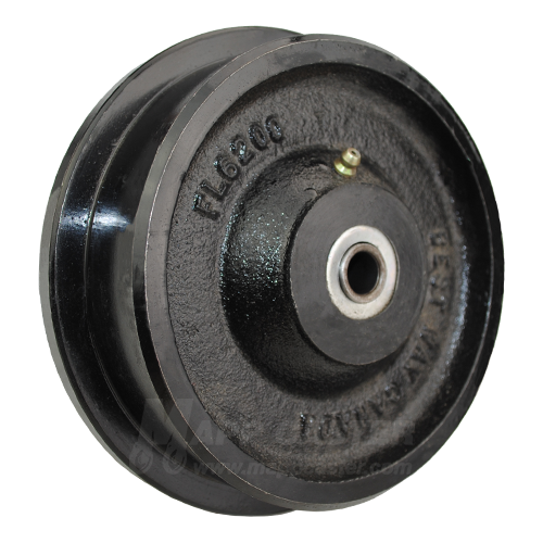 6" x 2" Flanged Ductile Steel Wheel - 2,000 Lbs Capacity