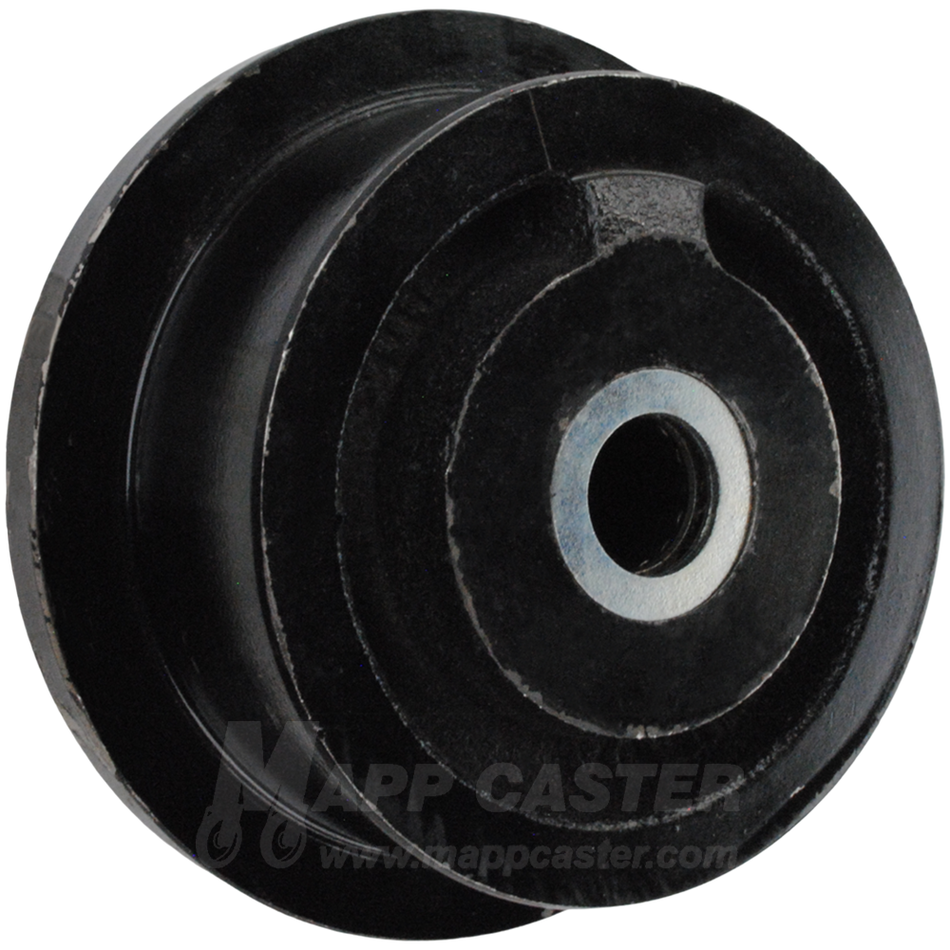4" x 2" Flanged Ductile Steel Wheel - 1,800 Lbs Capacity
