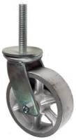 6" x 2" Cast Iron Wheel Caster with 3/4" Threaded Stem