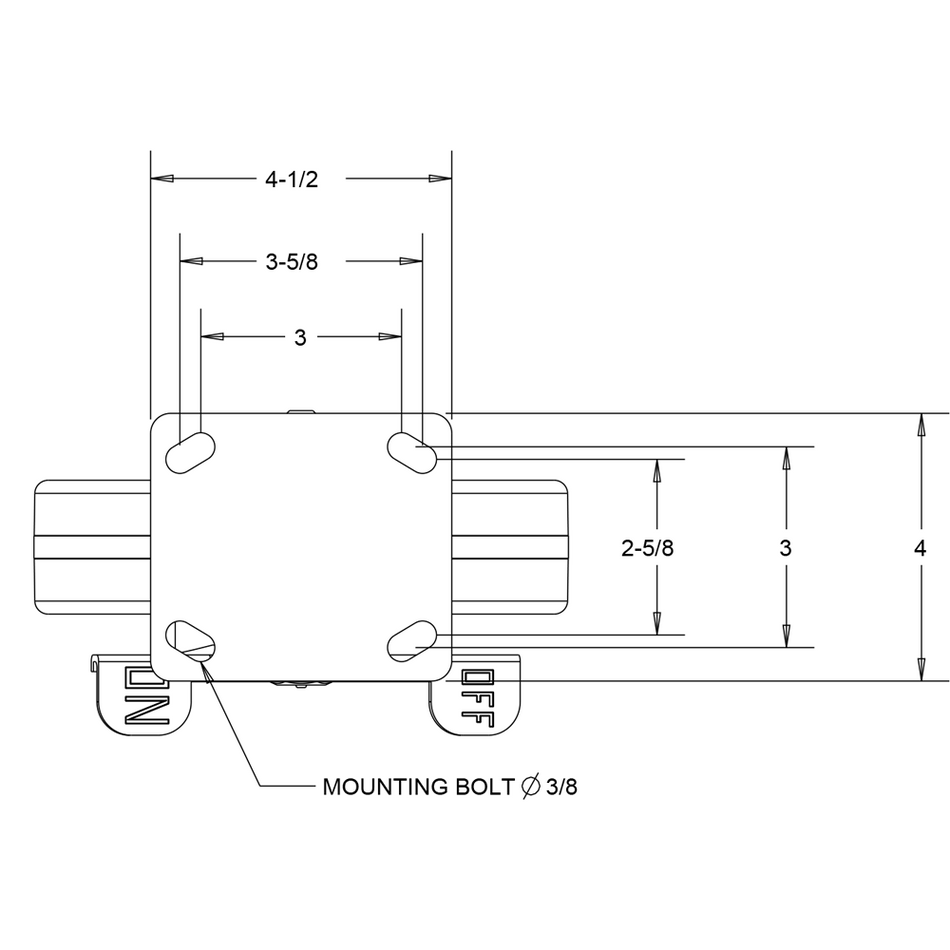 8" x 2" Ductile Steel Wheel Rigid Brake Caster - 1,250 Lbs Capacity