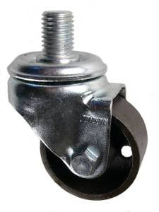 Steel Wheel Jack Caster with 3/4" Threaded Stem - 250 lbs capacity