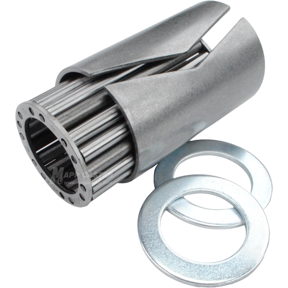 1-1/4" I.D. x 1-15/16" O.D. High Temp Roller Bearing Kit (No Spanner Bushing) for 3" Wide Caster Wheels - 600˚F
