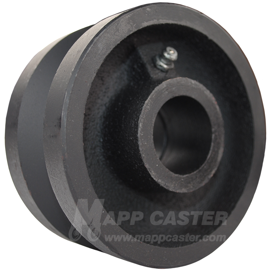 4" x 2" V-Groove Cast Iron Wheel - 600 Lbs Capacity