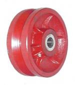 V-groove Ductile Steel Wheel 6" x 3" - 5000 lbs capacity - small tread