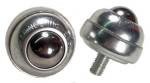 1" Carbon Steel Ball Transfer with 3/8" Threaded Stem Stud Mount - 75 Lbs Capacity
