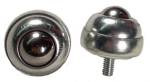 1" Carbon Steel Ball Transfer with 5/16" Threaded Stem Stud Mount - 75 Lbs Capacity