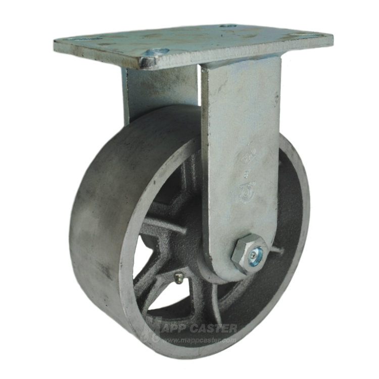 8" x 3" Cast Iron Rigid Caster - Part# P7008301102