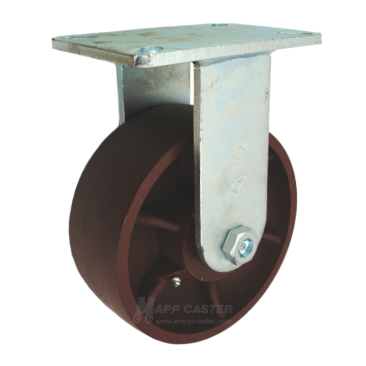 8" x 3" Ductile Steel Wheel Swivel Caster - Part# P7108301101
