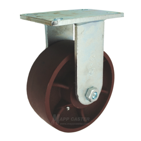 8" x 3" Ductile Steel Wheel Swivel Caster - Part# P7108301101