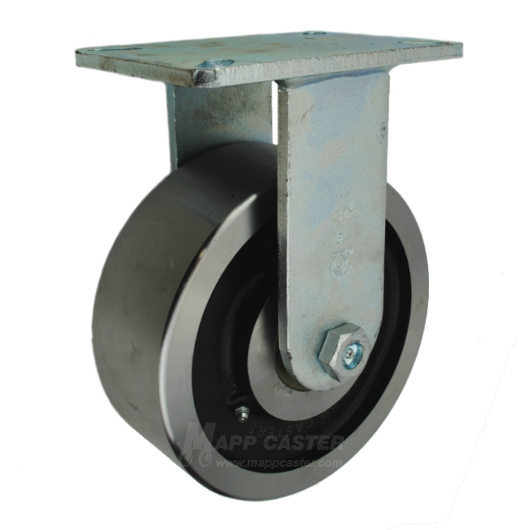 8" x 3" Forged Steel Wheel Rigid Caster - Part# P7008301202